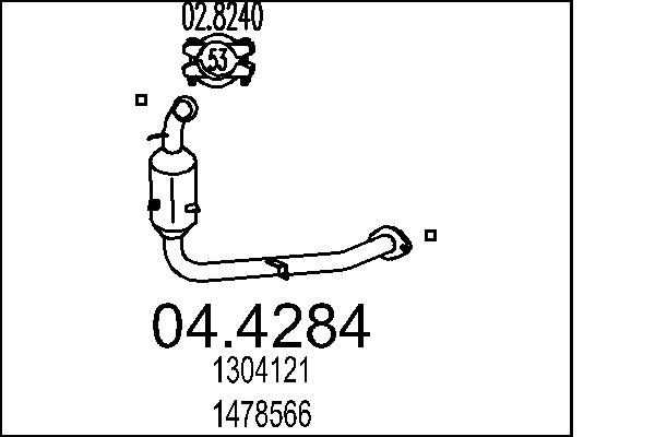 Catalizator 04.4284 MTS