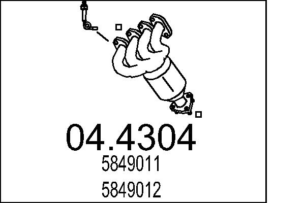 Catalizator 04.4304 MTS