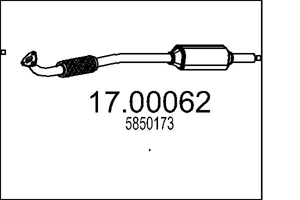 Filtru funingine/particule, sist.de esapament 17.00062 MTS