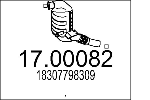 Filtru funingine/particule, sist.de esapament 17.00082 MTS