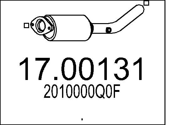 Filtru funingine/particule, sist.de esapament 17.00131 MTS