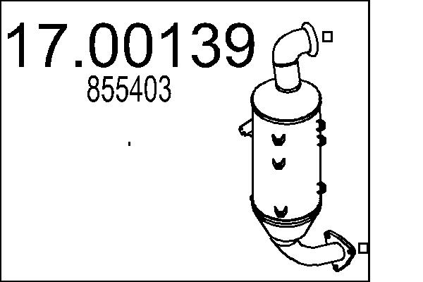 Filtru funingine/particule, sist.de esapament 17.00139 MTS