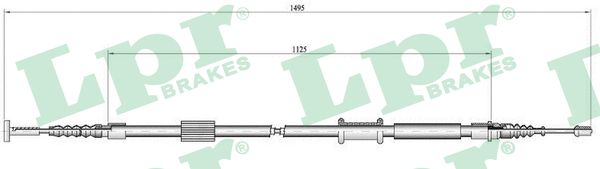 Cablu, frana de parcare C0157B LPR
