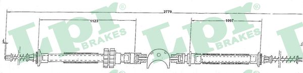 Cablu, frana de parcare C0245B LPR