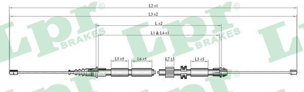 Cablu, frana de parcare C0263B LPR