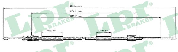 Cablu, frana de parcare C0620B LPR