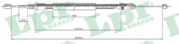 Cablu, frana de parcare C0704B LPR