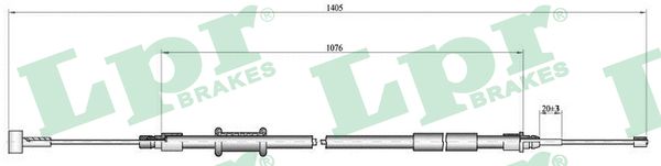 Cablu, frana de parcare C1008B LPR