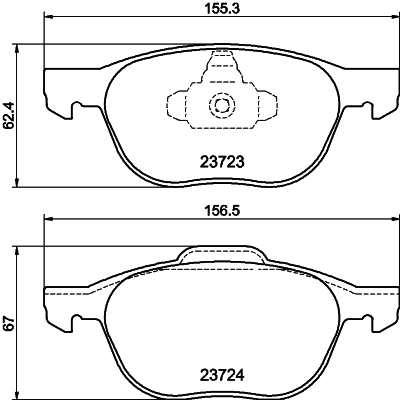 Set placute frana,frana disc 8DB 355 027-881 HELLA