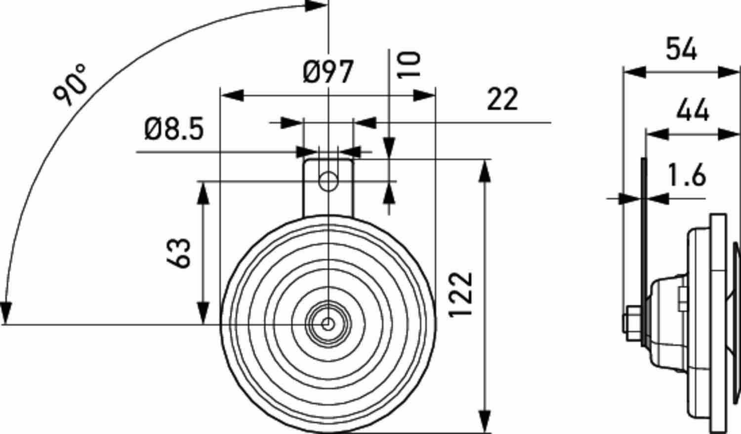 Claxon 3AL 002 952-811 HELLA