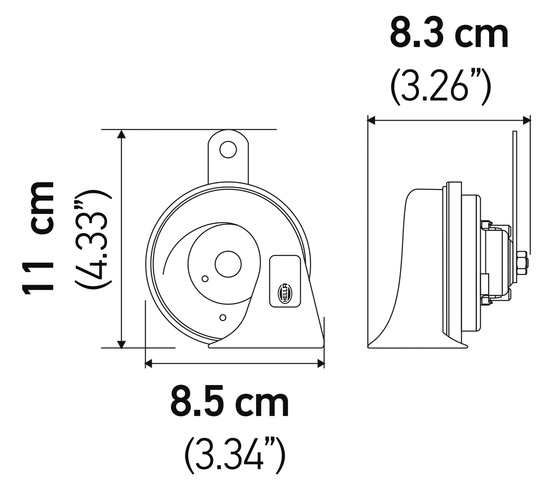 Claxon 3FH 007 424-801 HELLA