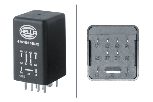 Unitate de control,bujii incandescente 4RV 008 188-721 HELLA