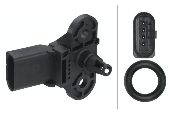 Senzor presiune, amplificare frane 6PP 009 400-791 HELLA