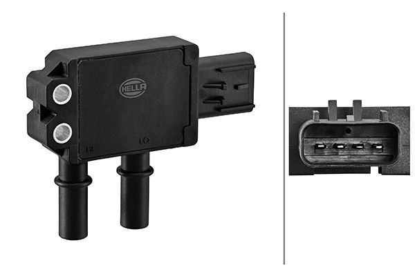 Senzor, presiune gaze evacuare 6PP 009 409-641 HELLA