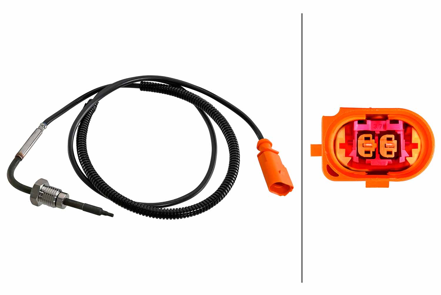Senzor, temperatura gaze evacuare 6PT 010 376-881 HELLA