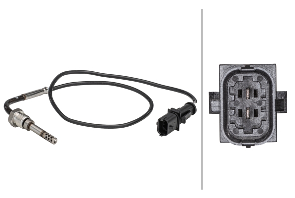 Senzor, temperatura gaze evacuare 6PT 358 181-251 HELLA
