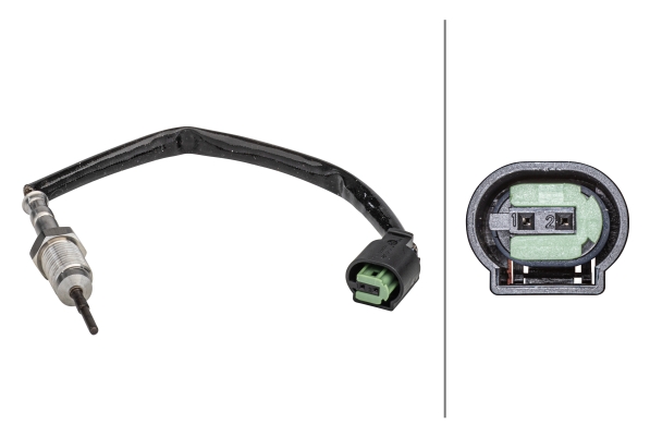 Senzor, temperatura gaze evacuare 6PT 358 181-271 HELLA