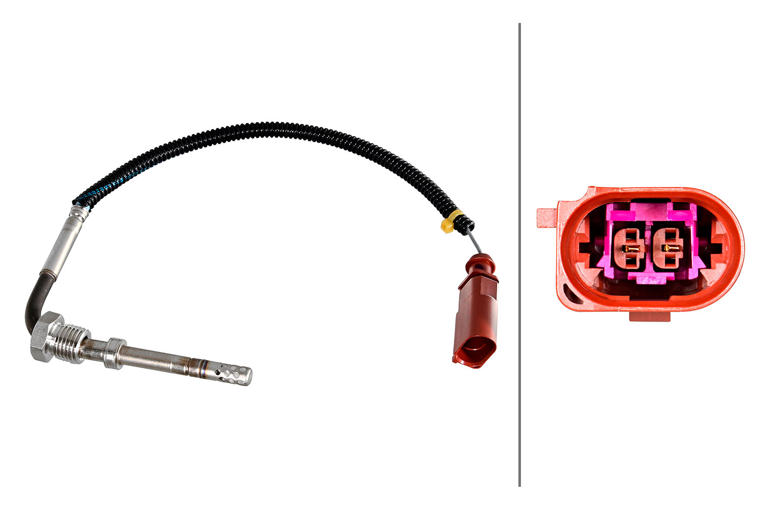 Senzor, temperatura gaze evacuare 6PT 358 226-261 HELLA