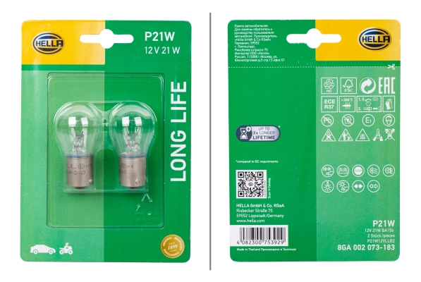 Bec incandescent, bec lumina zi 8GA 002 073-183 HELLA
