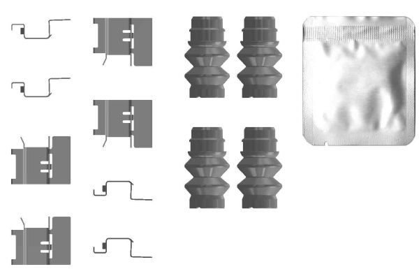 Set accesorii, placute frana 8DZ 355 207-401 HELLA