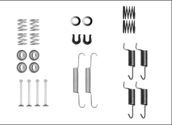 Set accesorii, saboti frana parcare 8DZ 355 205-941 HELLA