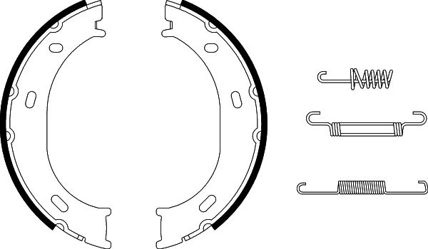 Set saboti frana, frana de mana 8DA 355 050-291 HELLA
