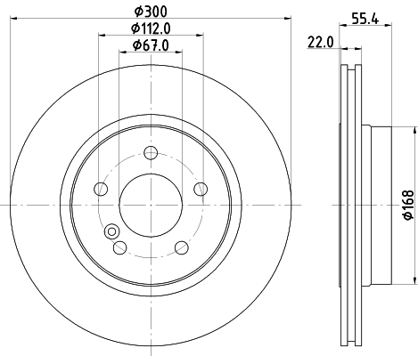 Disc frana 8DD 355 111-852 HELLA