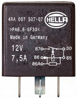 Releu, curent alimentare 4RA 007 507-071 HELLA