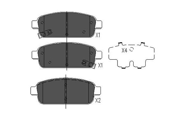 Set placute frana,frana disc KBP-1013 KAVO PARTS