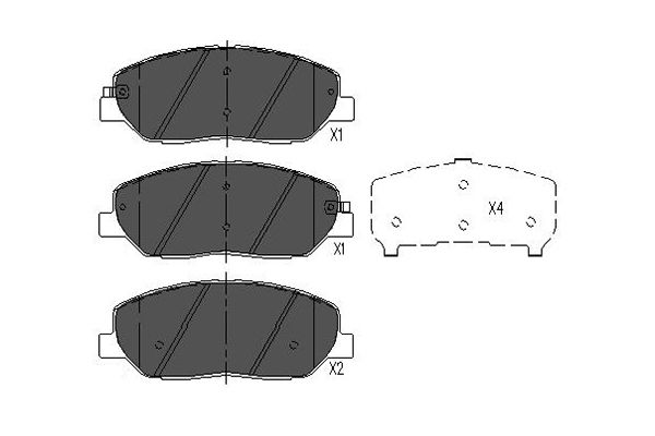 Set placute frana,frana disc KBP-3023 KAVO PARTS