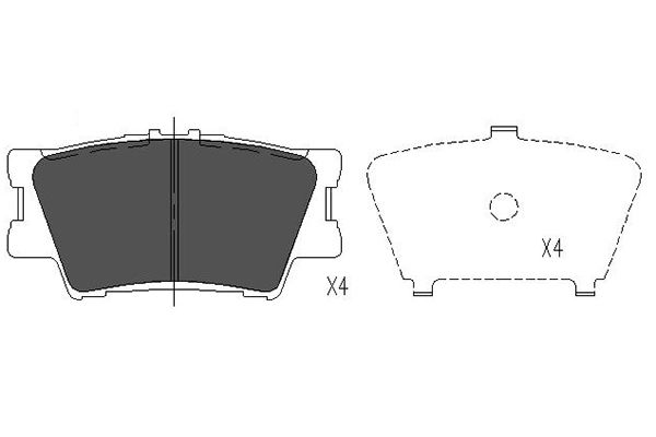 Set placute frana,frana disc KBP-9086 KAVO PARTS