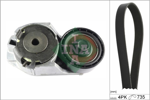 Set curea transmisie cu caneluri 529 0250 10 INA