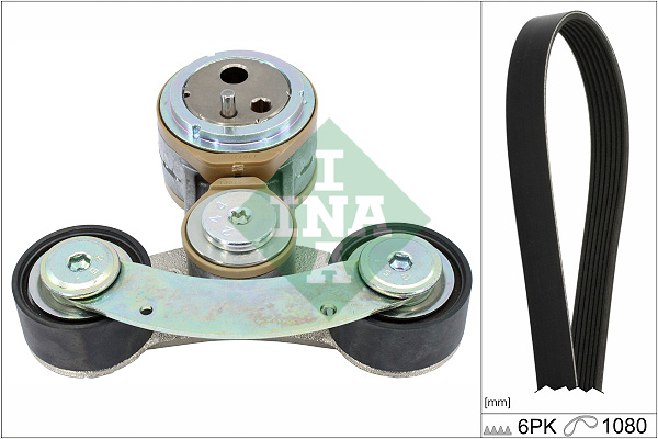Set curea transmisie cu caneluri 529 0537 10 INA