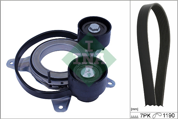 Set curea transmisie cu caneluri 529 0547 10 INA