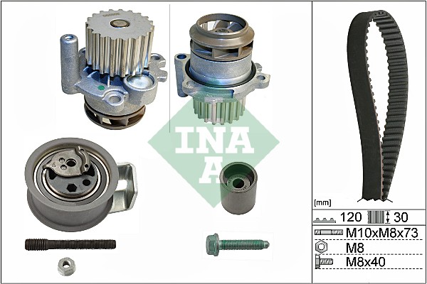 Set pompa apa + curea dintata 530 0091 30 INA