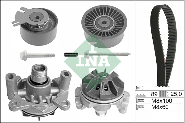 Set pompa apa + curea dintata 530 0198 30 INA