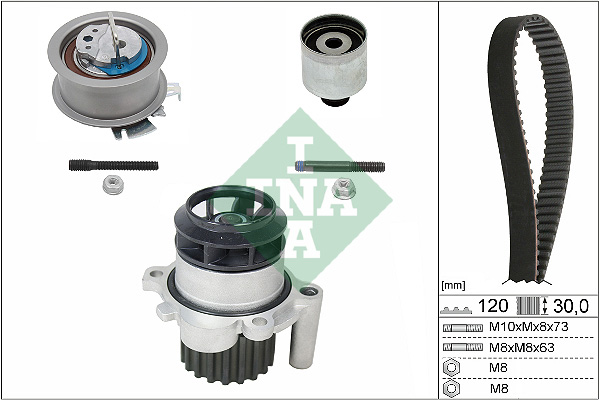 Set pompa apa + curea dintata 530 0201 30 INA