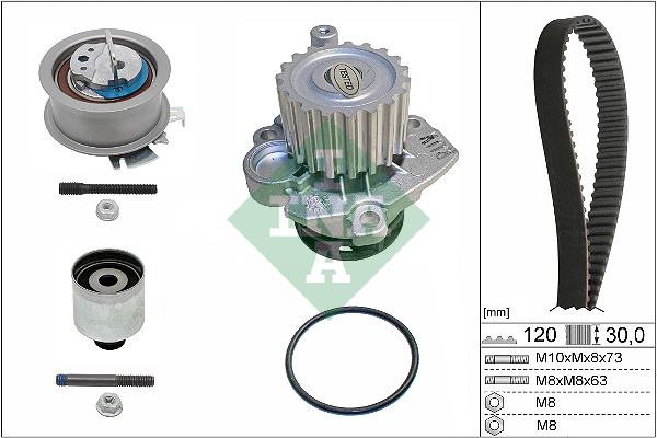 Set pompa apa + curea dintata 530 0201 33 INA