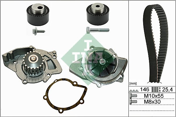 Set pompa apa + curea dintata 530 0234 30 INA