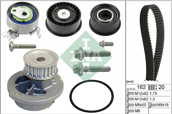 Set pompa apa + curea dintata 530 0443 30 INA