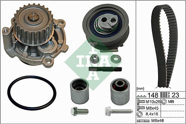 Set pompa apa + curea dintata 530 0445 32 INA