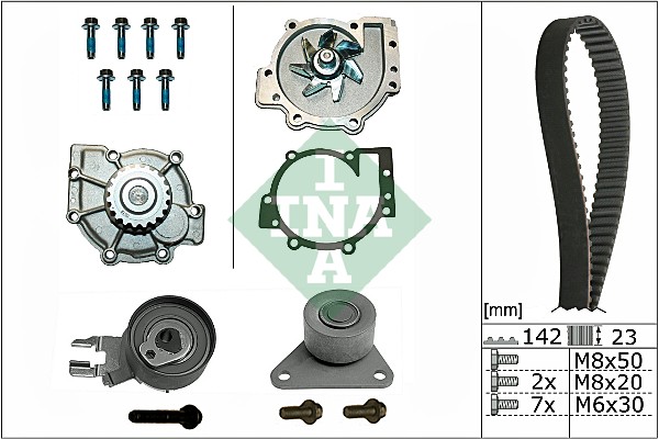 Set pompa apa + curea dintata 530 0467 30 INA