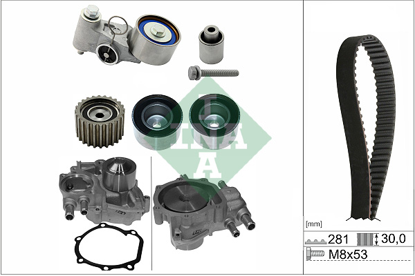 Set pompa apa + curea dintata 530 0563 30 INA