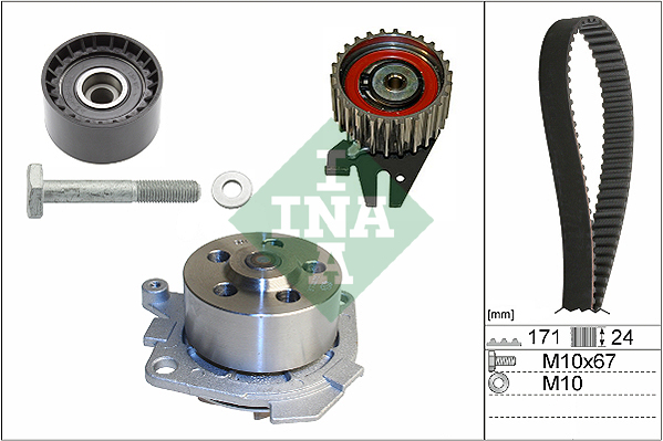 Set pompa apa + curea dintata 530 0606 30 INA