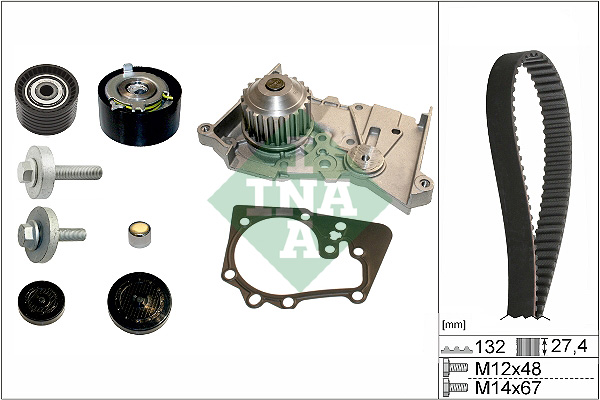 Set pompa apa + curea dintata 530 0639 30 INA