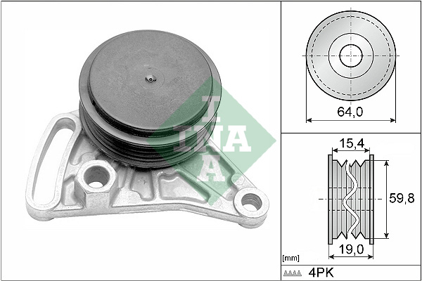 Rola intinzator,curea transmisie 531 0309 10 INA