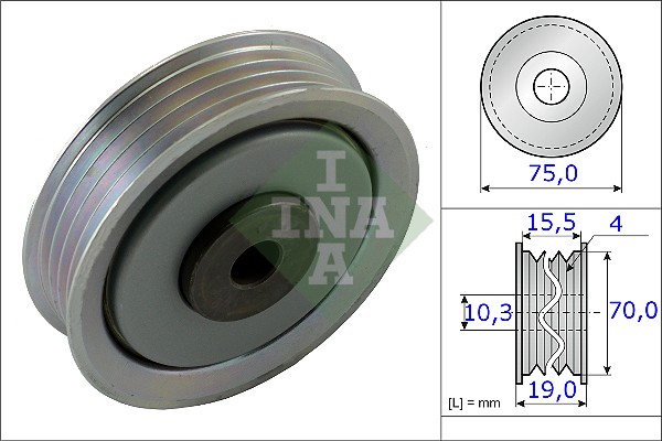 Rola intinzator,curea transmisie 531 0845 10 INA