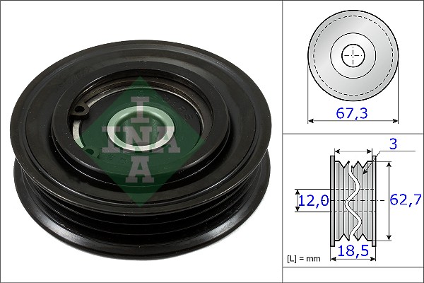 Rola intinzator,curea transmisie 531 0861 10 INA