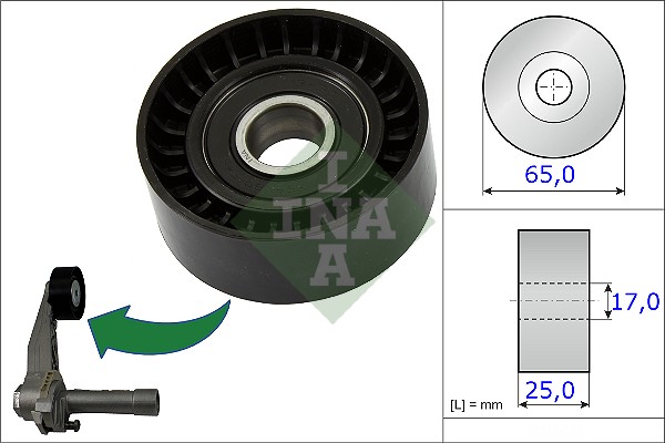 Rola intinzator,curea transmisie 531 0866 10 INA