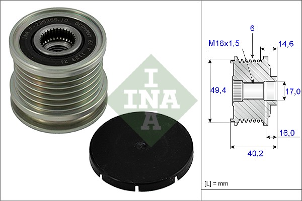 Sistem roata libera, generator 535 0001 10 INA